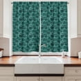 thumbnail image 2 of Hawaiian Kitchen Curtains, Exotic and Monochrome Style Jungle Leaves Clutter Nature Tones, Two Panels Drapes with Rod Pocket Room Decor, 55" X 45", Pale Teal Hunter Green, by Ambesonne, 2 of 3