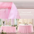 thumbnail image 5 of Wehilion Table Skirts for Rectangle Tables or Round Tables Blue Tutu Tablecloth Cover for Baby Shower Boy Birthday Party Wedding Cake Dessert Table Decorations, 5 of 6