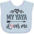 thumbnail image 3 of Inktastic My Yaya Loves Me Grandchild Girls Baby Bib, 3 of 4