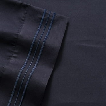 Sweet Home Collection  Extra Deep 21 Inch Pocket Sheet Set Navy - Full