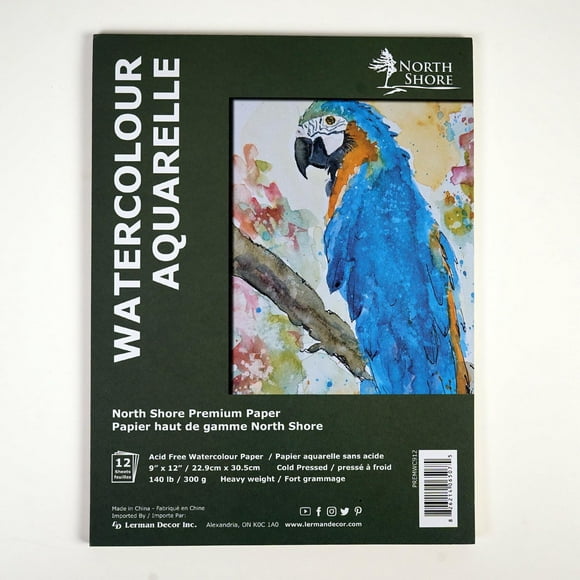 Bloc aquarelle North Shore Premier 9"X12" Bloc aquarelle 9 po x 12 po