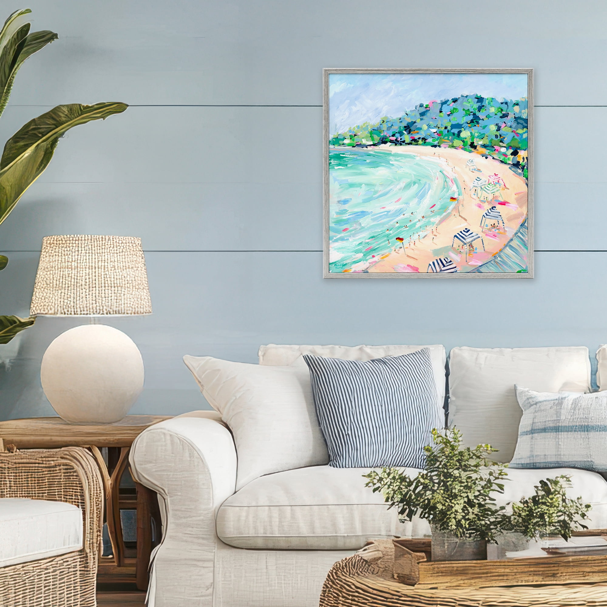 Stupell Industries Good Times Noosa Beach Gray Framed Giclee Art, design by Meredith Howse