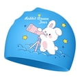 thumbnail image 1 of Children's Silicone Swimming Caps - Cute Cartoon Design for Pool and Beach Activities Adjustable Fit for Various Ages, 1 of 3