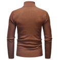 thumbnail image 3 of Bcfgryg Men Solid Color High Neck Dough Sweater Casual Loose Fashion Comfortable Trend Business Sweater Men Sweaters Brown XL, 3 of 4
