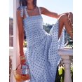 thumbnail image 4 of Brewee Robe Bohème à Imprimé Floral Été 2024 pour Femmes Bretelles Spaghetti Volants Robe Longue Maxi de Plage, 4 of 5