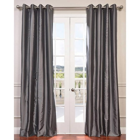 Exclusive Fabrics Grommet Blackout Faux Silk Taffeta 96 Inch Length Exclusive Fabrics Grommet Blackout Faux Silk Taffeta 96 Inch Length Curtain Panel