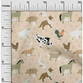 thumbnail image 2 of oneOone Cotton Cambric Light Beige Fabric Animals Diy Clothing Quilting Fabric Print Fabric By Yard 42 Inch Wide, 2 of 6