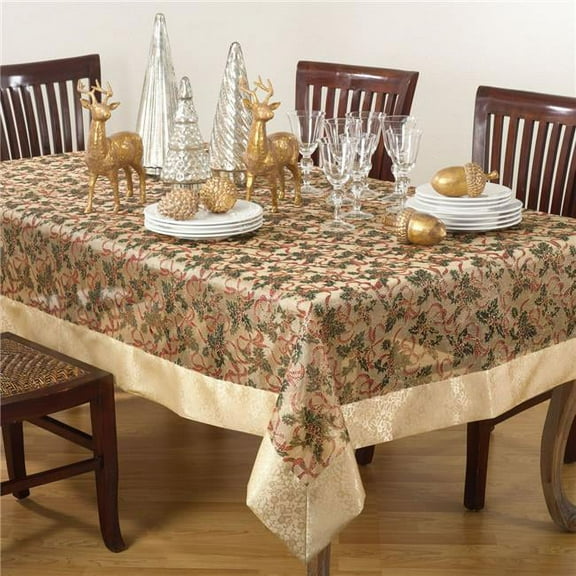 Saro Lifestyle Printed Christmas Tablecloth