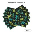thumbnail image 2 of Placemats Set Of 4 / 6, Exotic Abstract Cute Gecko Lizard Placemats For Dining Table Indoor/Outdoors Heat Resistant Washable Placemats 18" X 12", 2 of 8