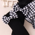 thumbnail image 7 of Tiijoy Girls Long Sleeve Ribbed Bodysuit with Houndstooth Skirt Socks Headband Outfits, Sizes 6-9 Months, 7 of 7