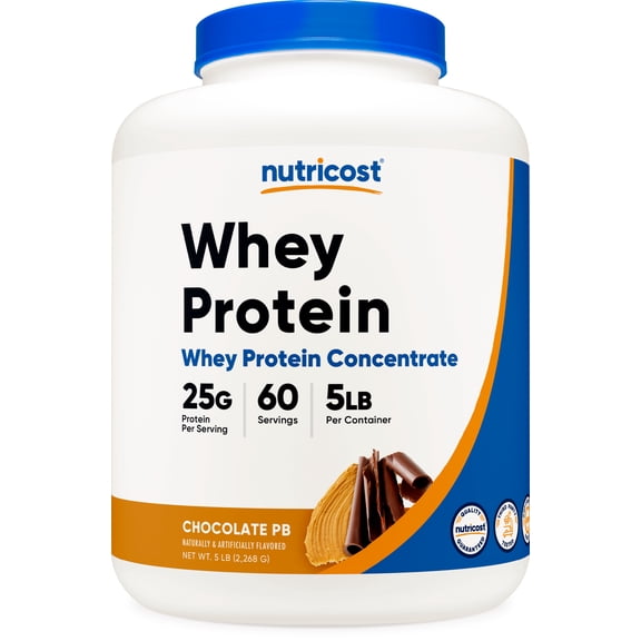 Nutricost Whey Protein Concentrate Powder (Chocolate Peanut Butter) 5LBS