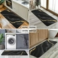 thumbnail image 6 of Black Gold Marble Pattern Kitchen Rug Mat,Kitchen Runner Rugs Non Skid Washable,Decorative Kitchen Floor Mats for Kitchen,Sink,Laundry,17"x47.2", 6 of 7