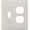 White, variant on Amerelle 935TDAL Devon Wallplate, 1 Toggle / 1 Duplex, Steel, Almond, 1-Pack