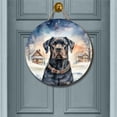 thumbnail image 2 of Hello Winter Cane Corso Welcome Snowy Night Watercolor Vintage Round Wood Sign Italian Mastiff Dog Lover Gifts Idea Hanging Wall Home Decor - 01011, 2 of 5