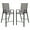 Gray, variant on Flash Furniture 2 Pack Brazos Series Brown Outdoor Barstool with Flex Comfort Material and Metal Frame