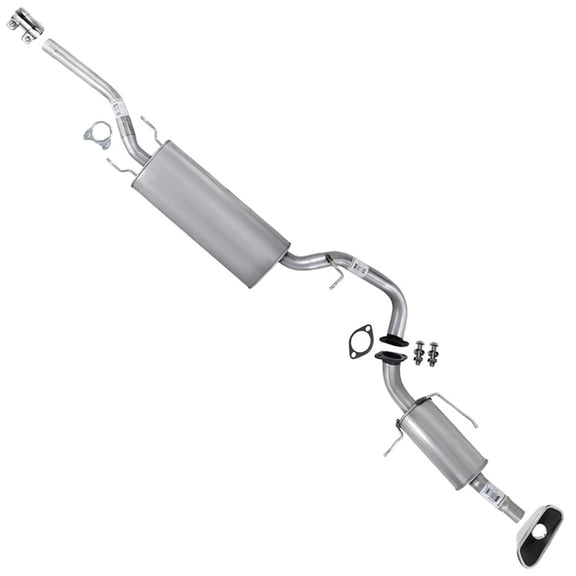 Northeastern Exhaust Muffler and Tail Pipe with Tip Kit Fits 2013–2018 Hyundai Santa Fe Sport 2.4L | Direct-Fit Stainless Steel Replacement