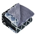 thumbnail image 3 of JML Plush Sherpa Bed Blanket, Fluffy & Soft, Reversible, Thick, King 79"x91",Black & Grey, 3 of 7