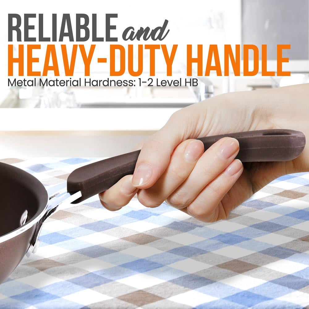 10'' Medium Fry Pan - Non-Stick High-Qualified Kitchen Cookware, Safe for Gas, Electric, Ceramic & Induction Counter Cooktops (Works with Models: NCCW14SBR & NCCW20SBR) - NutriChef NCCW14SBRMFP
