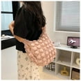 thumbnail image 3 of Bolso tote acolchado para mujer | Bolso grande de nailon con forro acolchado de algodón | Amplio cierre de cremallera de 32 x 30 cm | Cómoda correa ancha | Ideal para ir de compras, trabajar,, 3 of 5