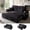 Black-2 seat, variant on Ucloveria 63 Inch Sleeper Sofa Bed, 4 in 1 Pull Out Couch Bed with Adjustable Backrest, Small Loveseat with Wide Armrest USB Charging Side Pockets Cup Holders Tool Free Assembly, Grey Chenille
