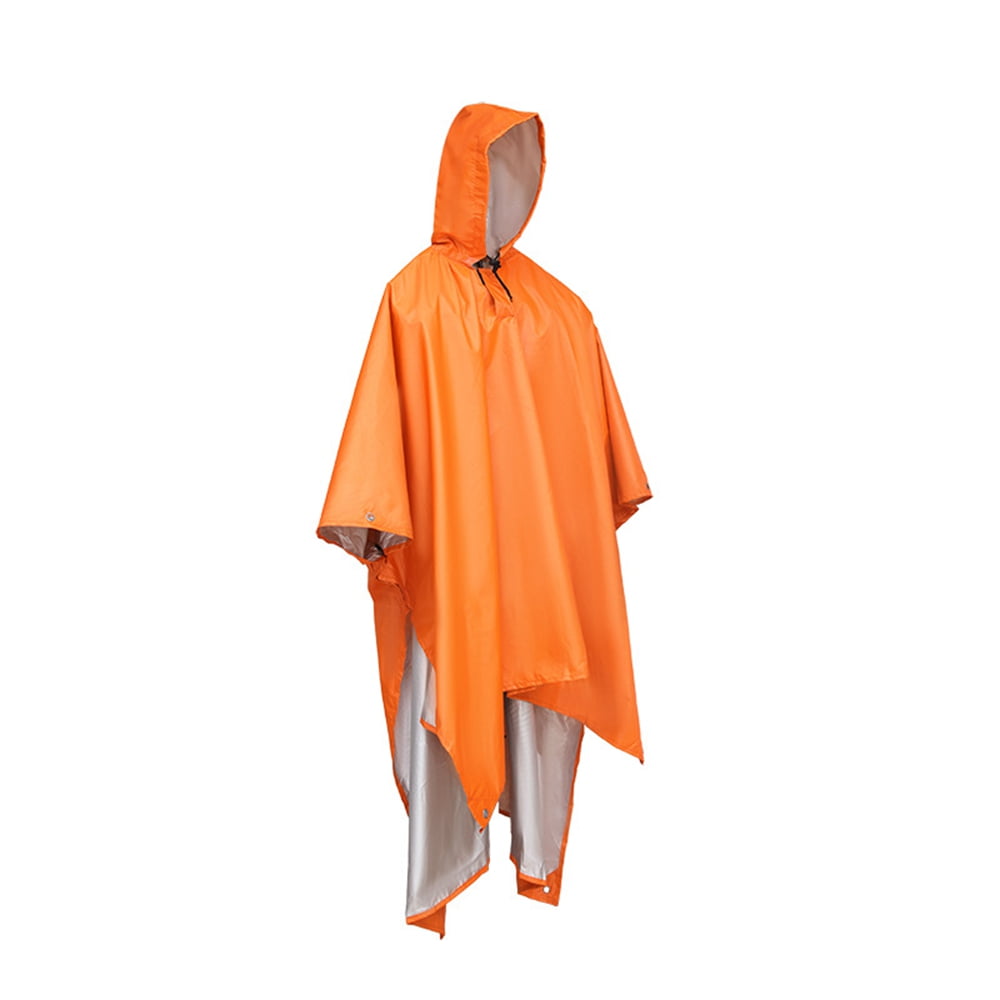 Waterproof Adult Reusable Lightweight Raincoat Drawstring Hood Festival ...