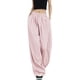 thumbnail image 3 of Lucakuins, pantalones de traje de pierna ancha para mujer, pantalones sueltos casuales elásticos de Color sólido para el trabajo, ropa de calle de oficina Lucakuins  moda, 3 of 9