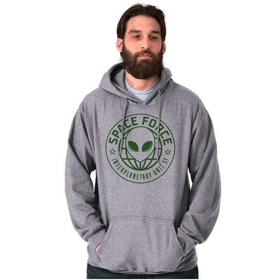 Alien Space Force Area 51 Believers Unisex Plus Fleece Graphic Hoodie Brisco Brands 2X