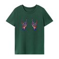 thumbnail image 1 of Camiseta para mujer verano cómoda ropa de calle cuello redondo camiseta para viaje trabajo playa S, 1 of 7