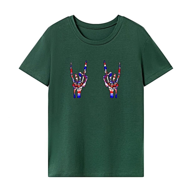 Camiseta para Mujer, Disfraz de Verano, Camiseta con Cuello Redondo para Mujer, para Caminar por la Calle, Senderismo SG