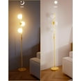 thumbnail image 4 of 60IN Gold Floor Lamp with 3Pcs G9 Bulbs - Stepless Dimmable, Eye-Friendly, Stable Base for Living Room/Bedroom/Corner/Office, 4 of 6