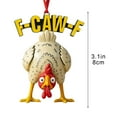 thumbnail image 2 of mfyjkho Adorno navideño de pollo enojado, divertido colgante decorativo para fiestas, 1 pieza, 2 of 6