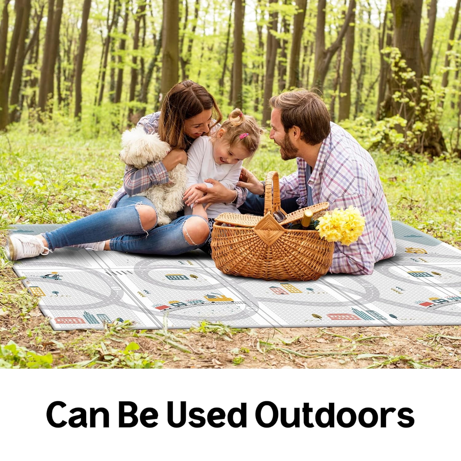 Parklon Baby Play Mat, Foldable & Portable, Large Size (78.7 x 55.1), Indoor, Outdoor, Waterproof, Made in Korea - Happy Travel