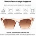 thumbnail image 3 of Ubiuo Square Cat Eye Sunglasses For Women Fashion Vintage Trendy Cateye Sunglasses For Women Black, 3 of 4