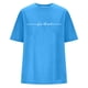 thumbnail image 4 of Camiseta oversize con estampado de letras para mujer: cuello redondo, manga corta, blusa holgada informal, ropa deportiva de verano, tallas S/XXL., 4 of 4