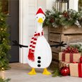 thumbnail image 6 of Aurorax Snowman Porch Goose Outfit 19 inch,Goose Clothes for Cement Goose Porch Goose 23"/17",Funny Red Christmas Porch Goose Accessories for Outdoor Lawn Yard, 6 of 6
