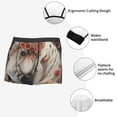 thumbnail image 4 of KLL Vintage Floral White Horse Men's Cotton Boxer Briefs Underwear-Small, 4 of 8