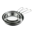 thumbnail image 4 of 3x sartén de acero inoxidable, cacerola de cocina, juego de mango portátil, sartén para carne, antiadherente para cocina de Gas eléctrica, cocina, 4 of 8