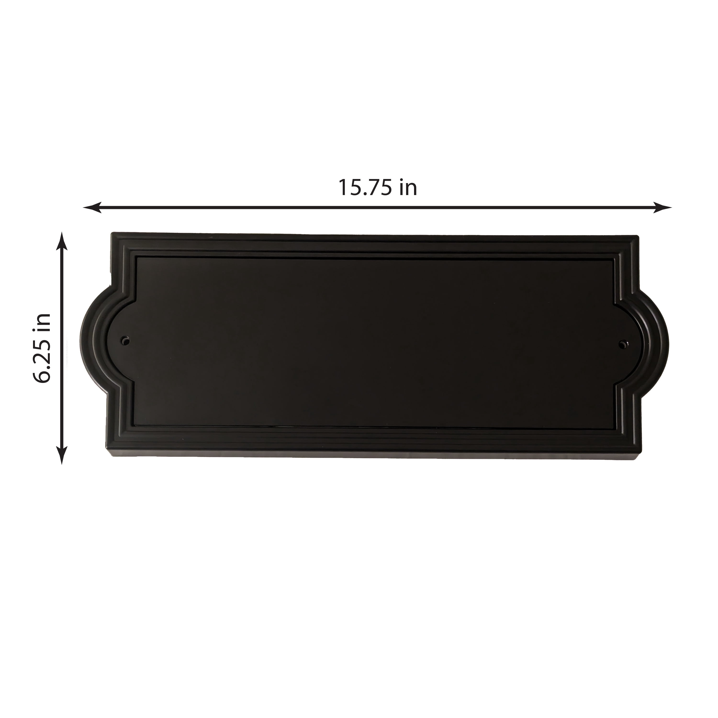 HY-KO BLACK RECTANGLE ADDRESS PLAQUE