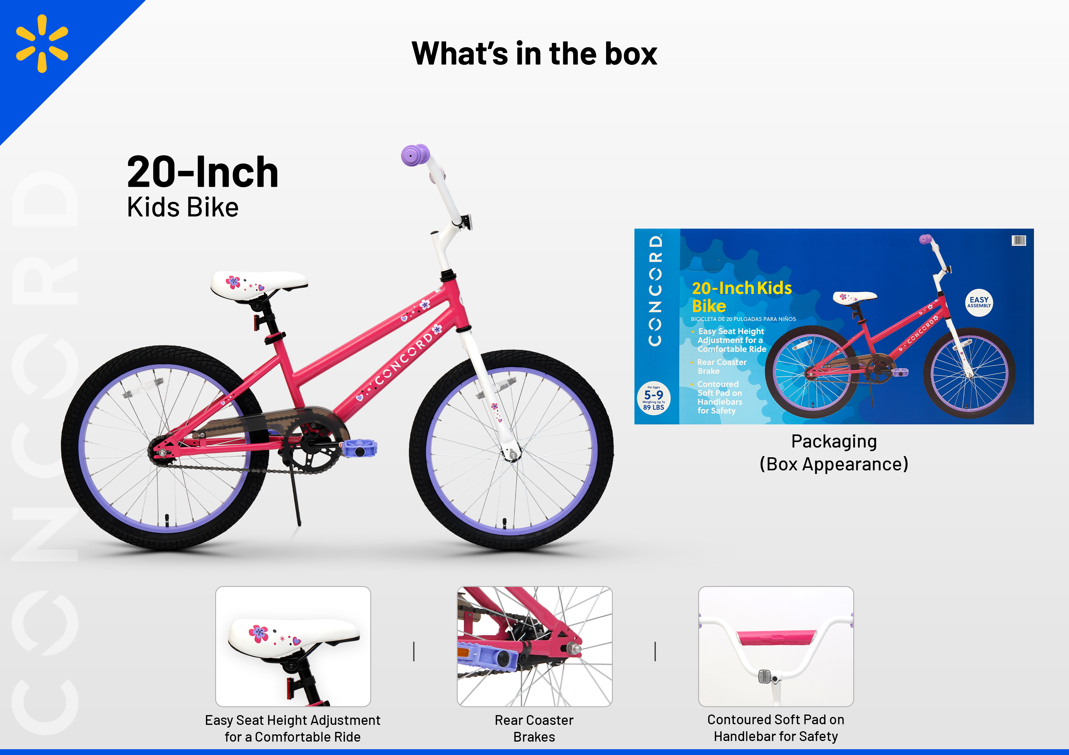 Concord 20 In Kids' Bike, Pink And Purple photo 6