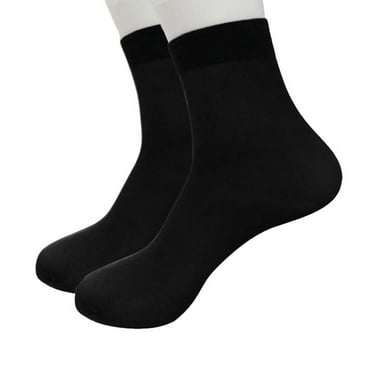 Tittly Slouch Socks Grip Socks Fiber 1 Stockings Men Short Elastic -thin Silk Silky Pairs Cute Socks Hats for Men Black One Size