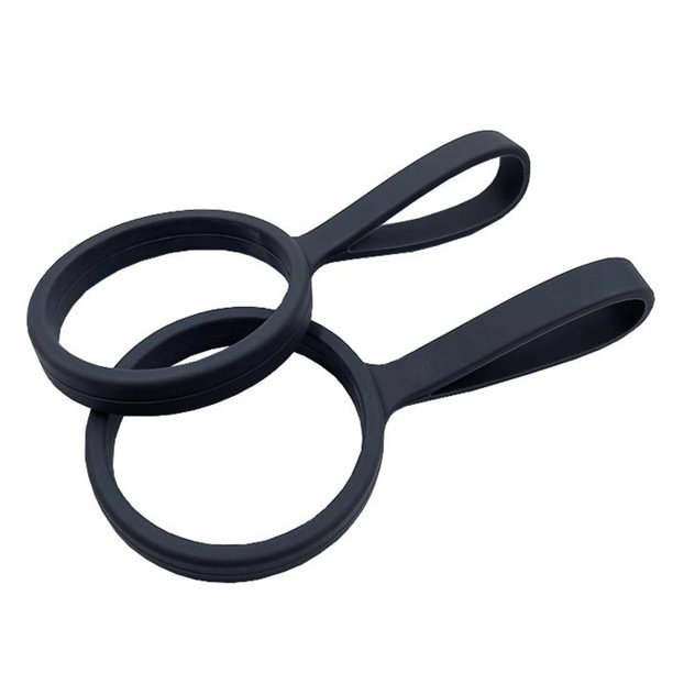 Termos para agua Mosquetón para exteriores, soporte multiusos de silicona para (negro), 2 uds.