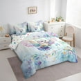thumbnail image 3 of Castle Fairy Animal Owl Twin Bedding Sets,Chic Floral Flowers Bedding Comforter Set, 3 of 8