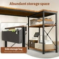 thumbnail image 3 of VibrantEcho 48 Inch L Shaped Desk with Storage Shelves & Side Bag, Gaming Desk with Power Outlets, Reversible Computer desks with X-Shaped Support for Bedroom, Home Office, Rustic Brown, 3 of 18