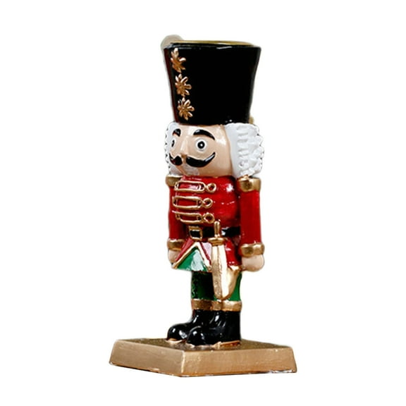 Jesscasday Christmas Nutcrackers Ornament Nutcrackers Figures Candle Holders Table Centerpieces Home Decors for Fireplaces Shelf