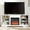 White, variant on Fireplace TV Stand with 18" Fireplace for TVs up to 65 inches, CARZZI LIFE Modern TV Stand Entertainment Center with USB Charging Outlet, LED Lights, Virtual Flame, Adjustable Glass Shelves, White
