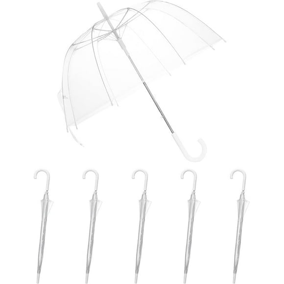 Parapluie à Bulles Transparentes, Parapluie de Pluie Transparent Coupe-Vent, Léger Facile à Transporter Adapté aux Femmes et aux Filles, Parapluie de Décoration de Mariage