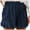 Navy, variant on Sngxgn Women Casual High Waisted Casual Shorts Frayed Raw Hem Ripped Casual Shorts(Army Green,XXL)