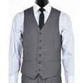 thumbnail image 3 of Mens Three Piece Two Button Modern Fit Italian Styled Single Breasted Suit Set | Black Gray Navy Blue Charcoal, 3 of 5