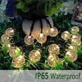 thumbnail image 4 of Lámpara 10m 50 LEDs Bola de cristal Solar Cadena de luces de hadas para decoración navideña al aire libre JShteea Para estrenar, 4 of 9