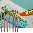 thumbnail image 3 of Paint Brush Kit 10pcs Artist Paint Brushes with Long Handle Soft Bristles, 3 of 8